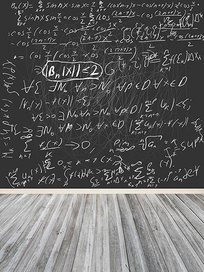 Kate Classroom Blackboard Backdrop Gray Floor for Children Photography
