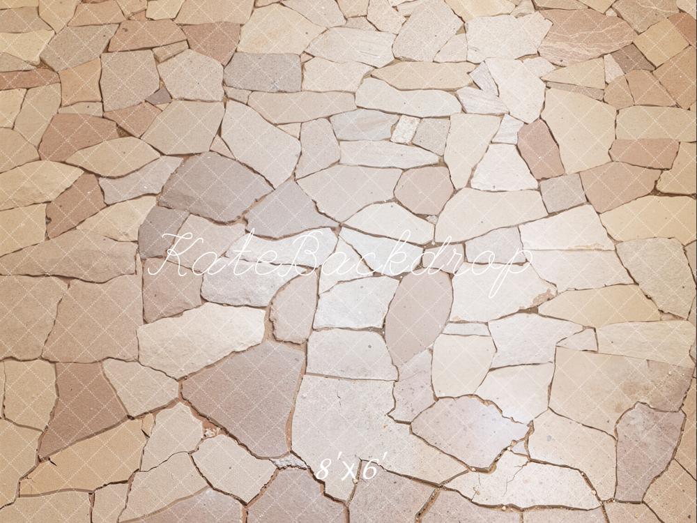 Kate Cobblestone Stone Texture Fleece Backdrop Designed by Emetselch