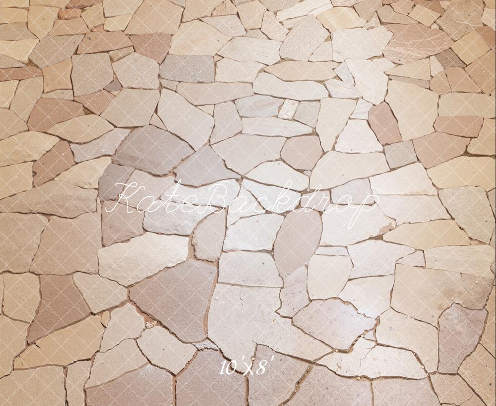 Kate Cobblestone Stone Texture Fleece Backdrop Designed by Emetselch - Image 3