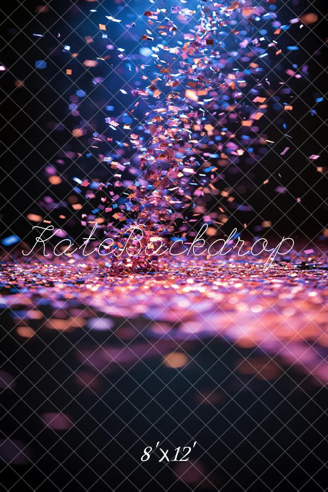 Kate Confetti Sparkle Blue Light Fleece Backdrop Designed by Emetselch - Image 4