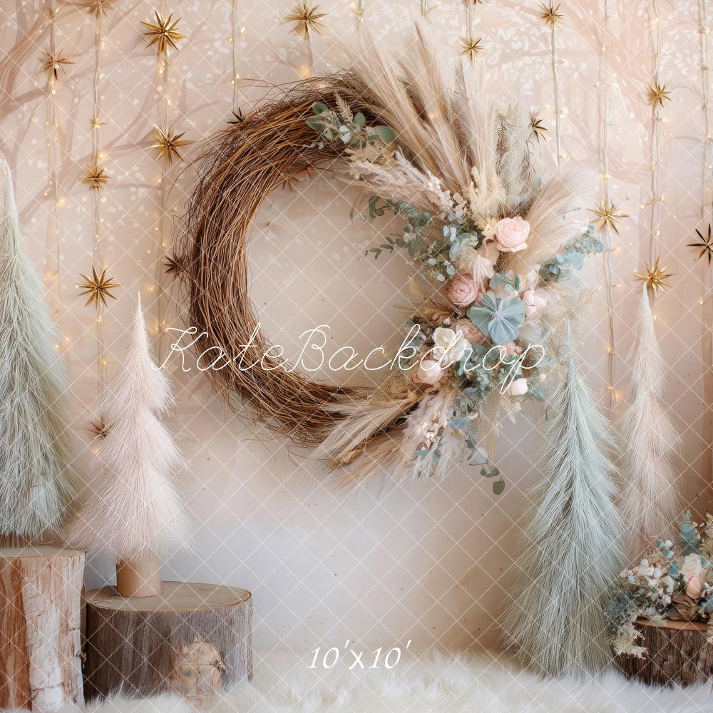 Kate Cozy Christmas Boho Wreath Backdrop Designed by Patty Robert - Image 7