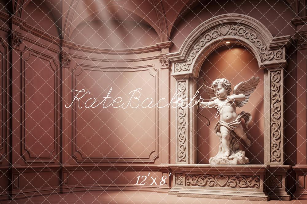Kate Cupid Statue Ornate Arch Fleece Backdrop Designed by Patty Robert - Image 4
