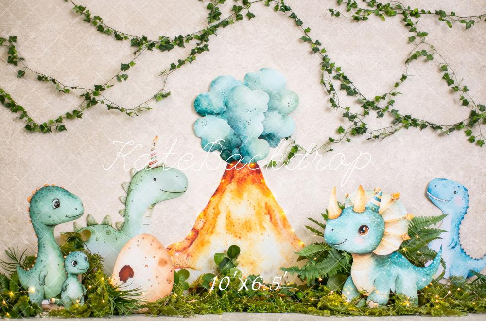 Kate Dinosaur Volcano Egg Jungle Backdrop Designed by Megan Leigh Photography - Image 4
