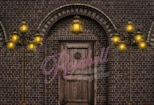 Kate Door with Lamps Backdrop Designed by Rosabell Photography
