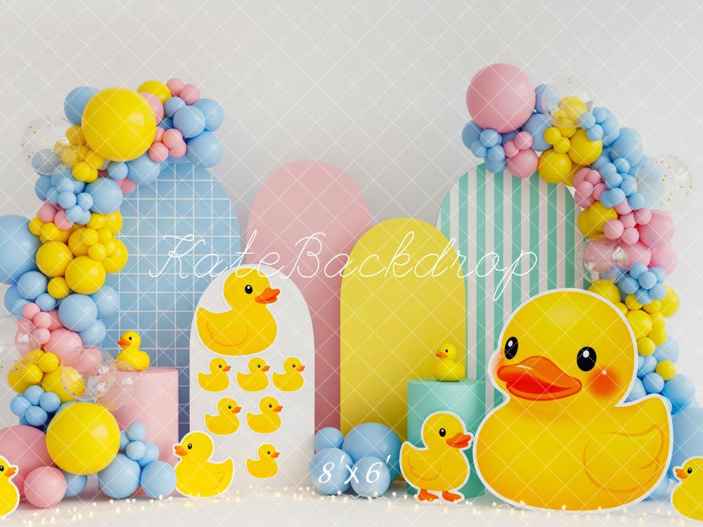 Kate Duck Balloons Pastel Panels Backdrop Designed by Patty Robert - Image 3