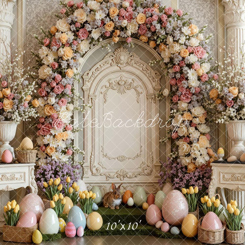 Kate Easter Bunny Floral Arch Pastel Eggs Backdrop Designed by Mini MakeBelieve - Image 7