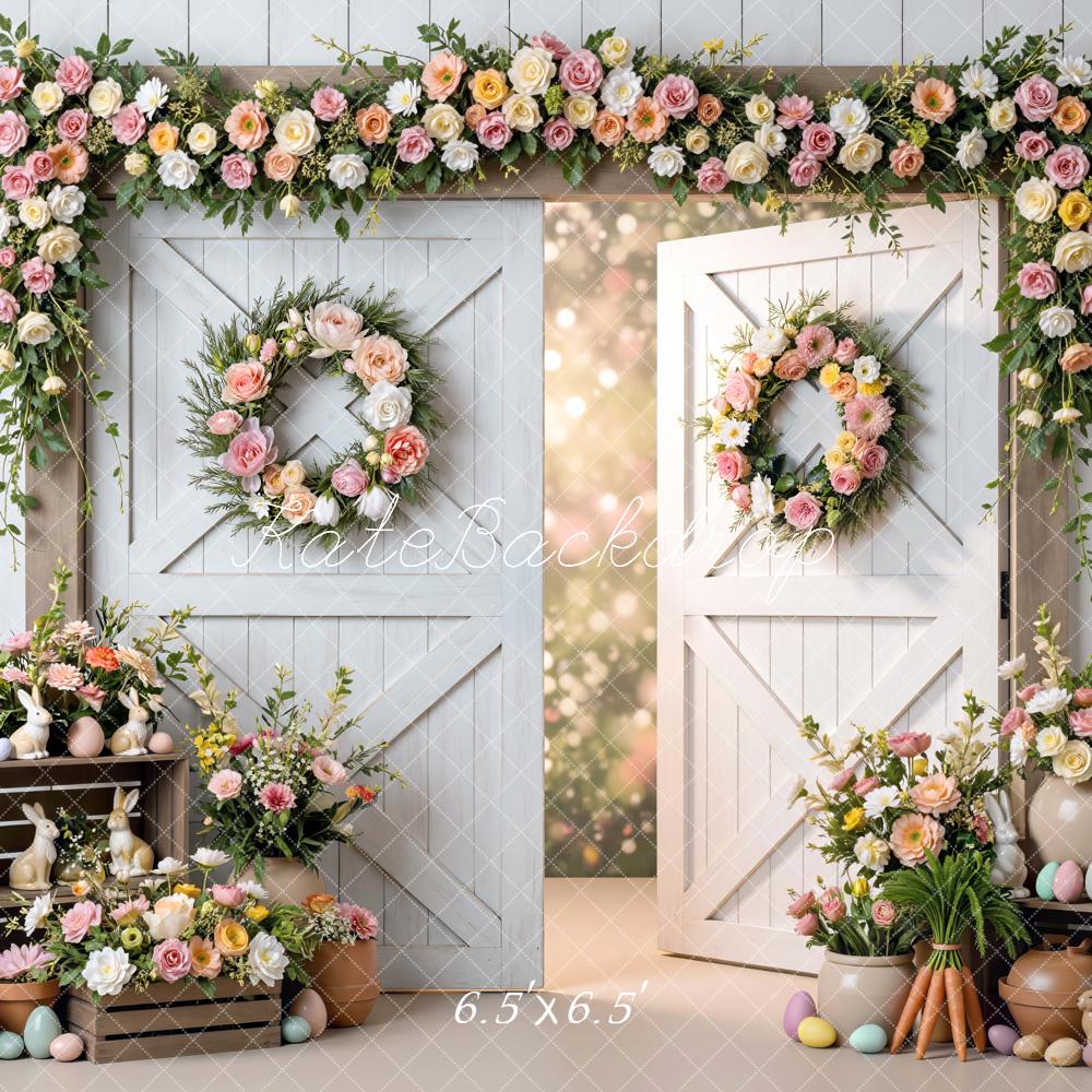 Kate Easter Bunny Garland Barn Door Backdrop Designed by Mini MakeBelieve - Image 2