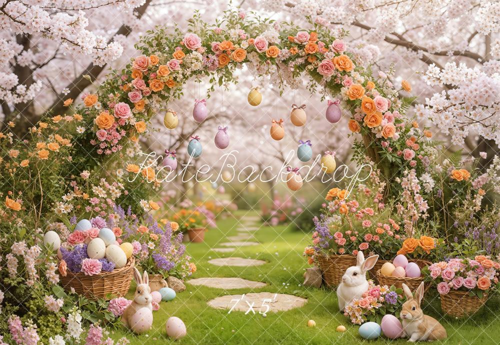 Kate Easter Bunny Blossom Arch Eggs Garden Backdrop Designed by Emstselch