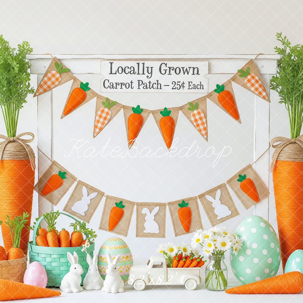 Kate Easter Bunny Carrots Eggs Backdrop Designed by Patty Robert - Image 5
