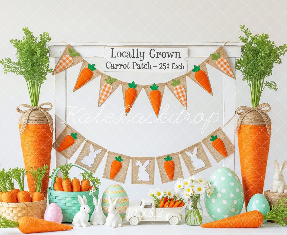 Kate Easter Bunny Carrots Eggs Backdrop Designed by Patty Robert - Image 6