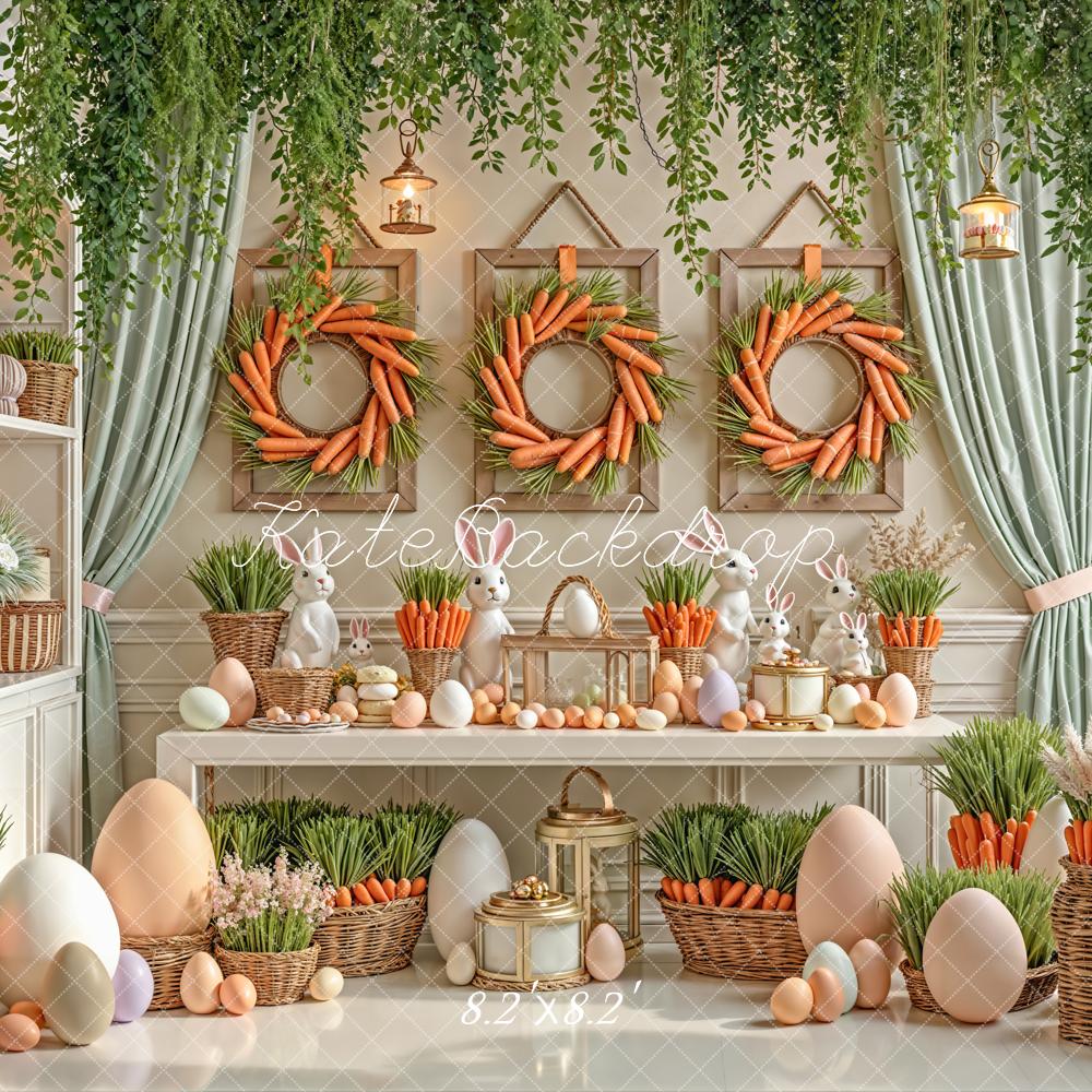 Kate Easter Bunny Carrots Eggs Pastel Decor Backdrop Designed by Emstselch - Image 5
