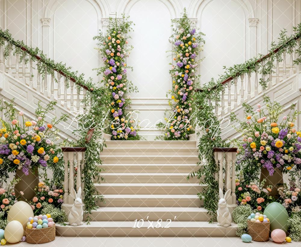 Kate Easter Bunny Cascading Stairs Eggs Garland Backdrop Designed by Patty Robert - Image 6