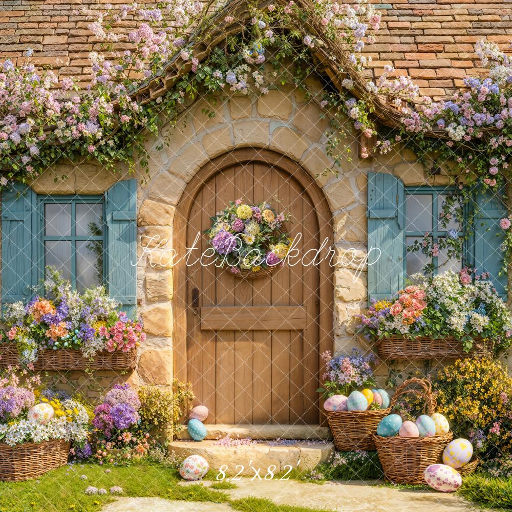 Kate Easter Cottage Floral Basket Backdrop Designed by Emetselch - Image 5