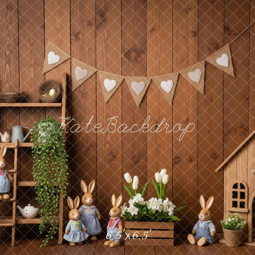 Kate Easter Bunny Dolls House Wood Backdrop Designed by Patty Robert - Image 2