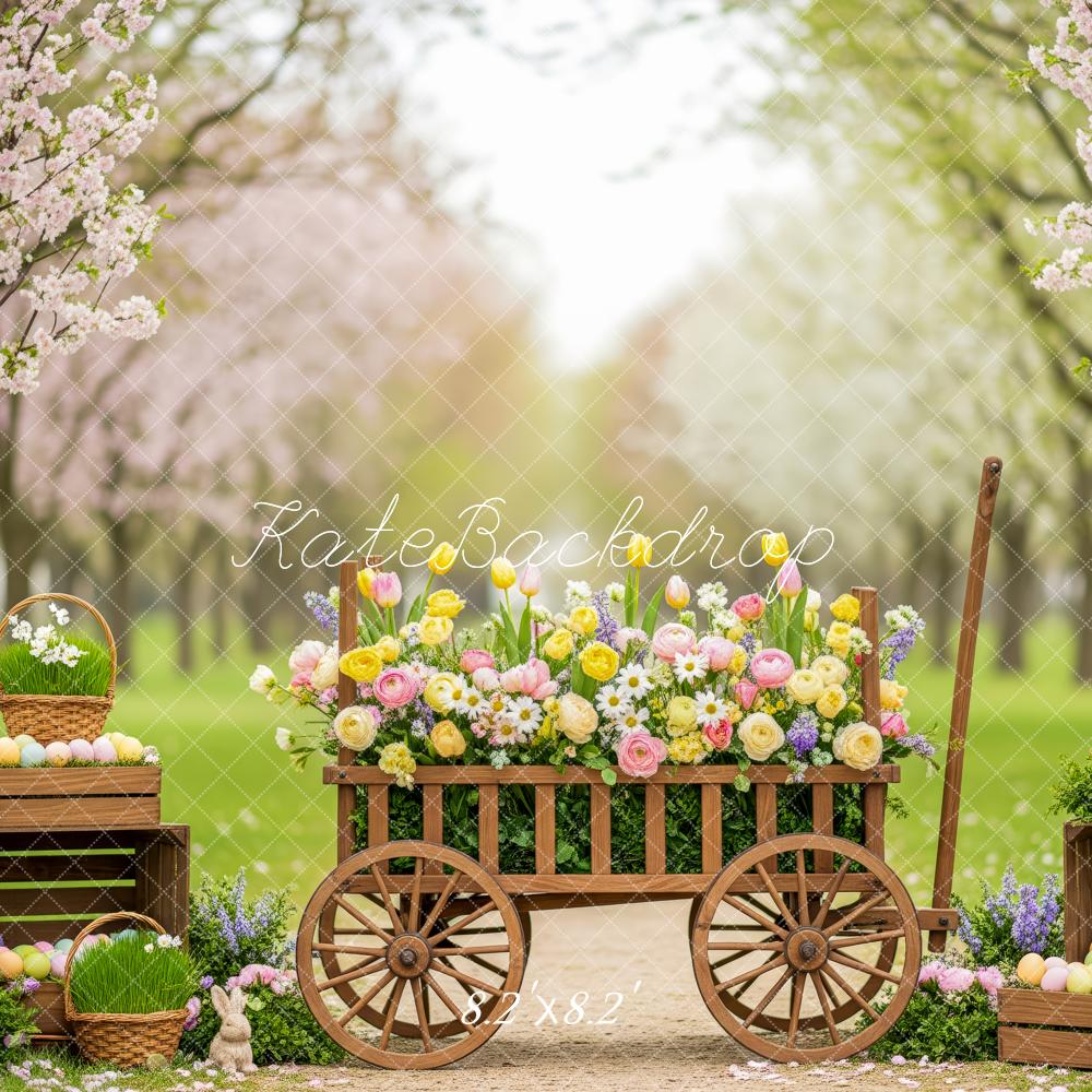 Kate Easter Bunny Eggs Floral Cart Backdrop Designed by Patty Robert - Image 5