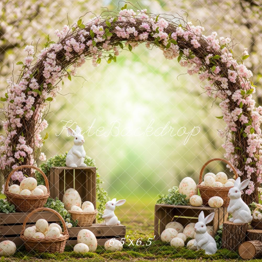 Kate Easter Bunny Floral Arch Baskets Backdrop Designed by Patty Robert - Image 2
