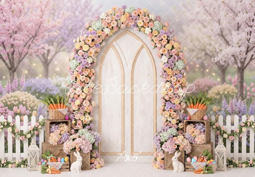 Kate Easter Bunny Floral Arch Garden Backdrop Designed by Mini MakeBelieve