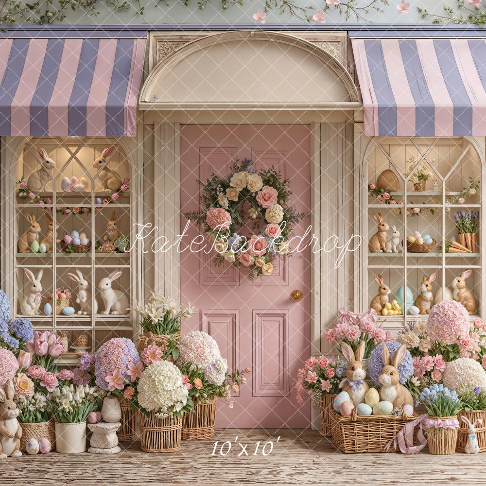 Kate Easter Bunny Floral Pastel Shopfront Backdrop Designed by Emetselch - Image 7
