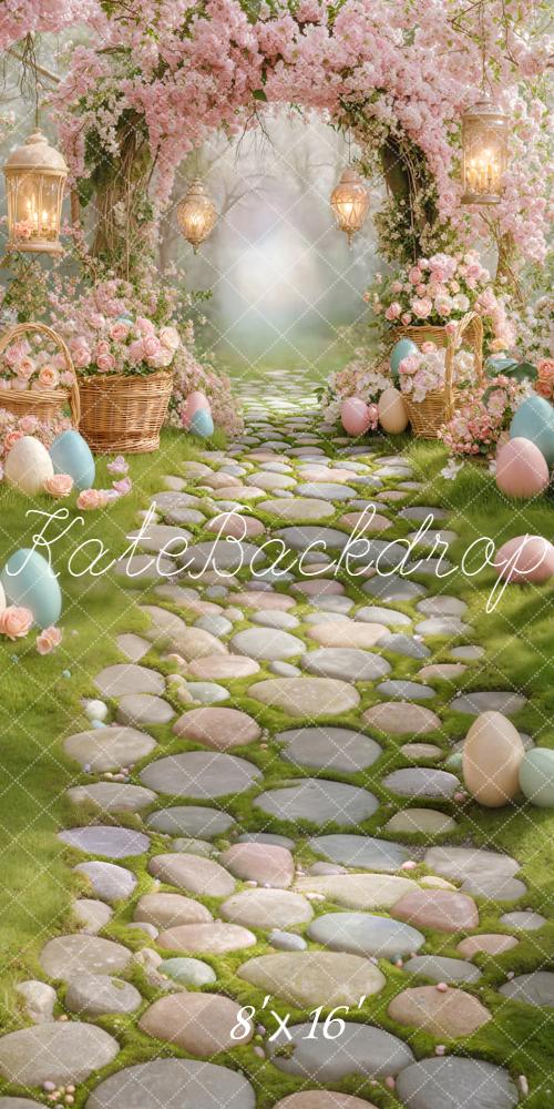 Kate Easter Bunny Flower Arch Cobblestone Path Backdrop Designed by Emetselch - Image 10