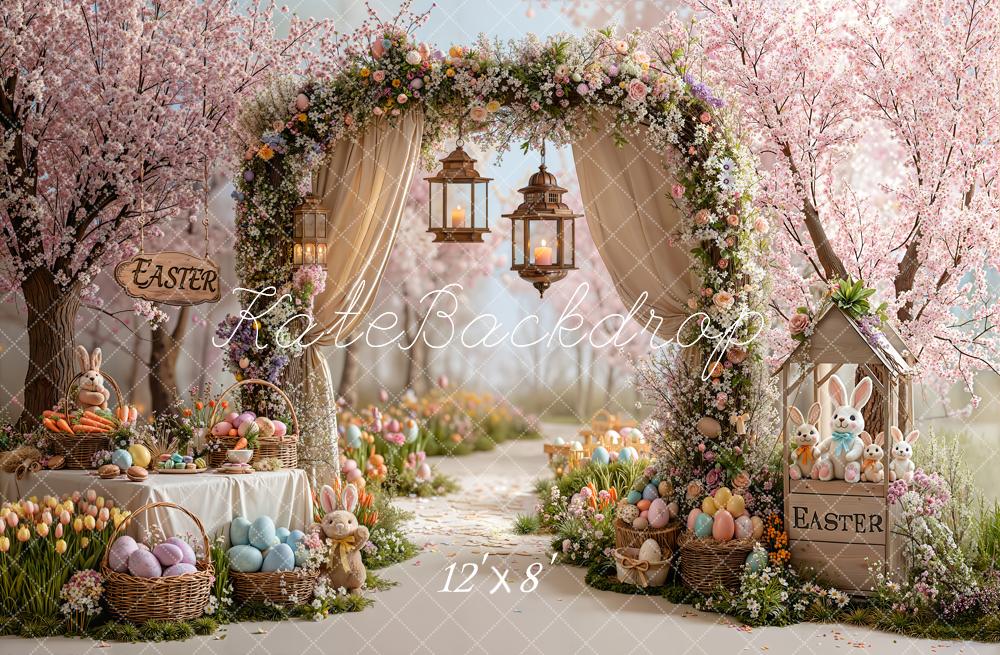 Kate Easter Bunny Floral Arch Eggs Backdrop Designed by Emetselch - Image 17