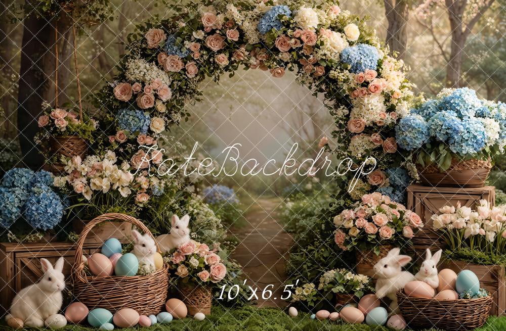 Kate Easter Bunny Flower Arch Forest Backdrop Designed by Emetselch - Image 4