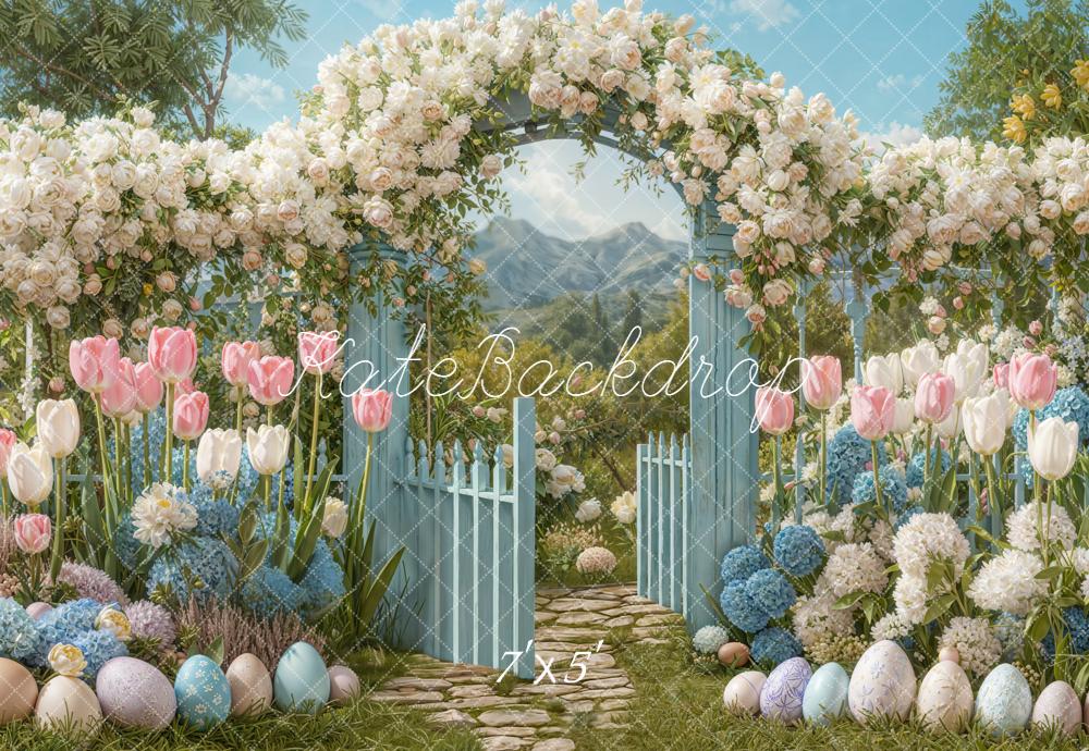 Kate Easter Bunny Flower Arch Garden Backdrop Designed by Emetselch