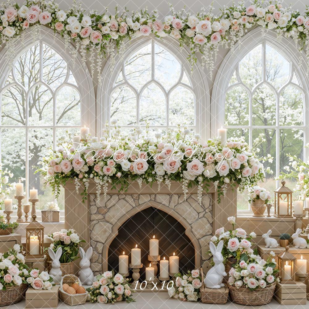 Kate Easter Bunny Garland Fireplace Backdrop Designed by Mini MakeBelieve - Image 7