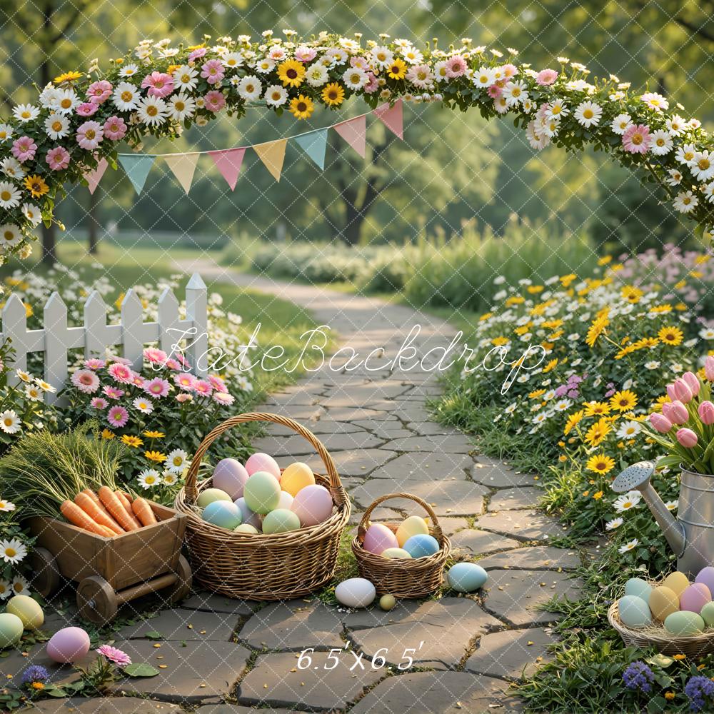Kate Easter Bunny Garland Garden Eggs Backdrop Designed by Mini MakeBelieve - Image 2