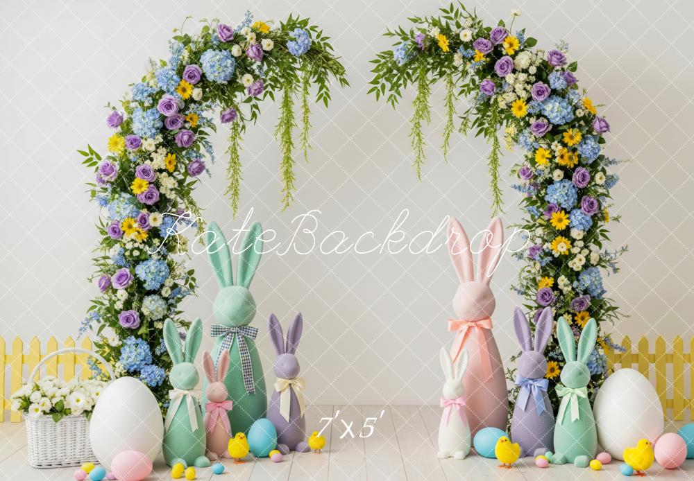 Kate Easter Bunny Garland Pastel Chicks Backdrop Designed by Patty Robert