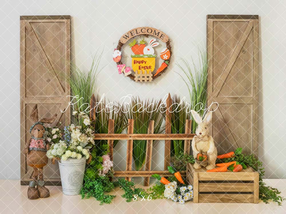 Kate Easter Bunny Greenery Backdrop Designed by Emetselch - Image 3
