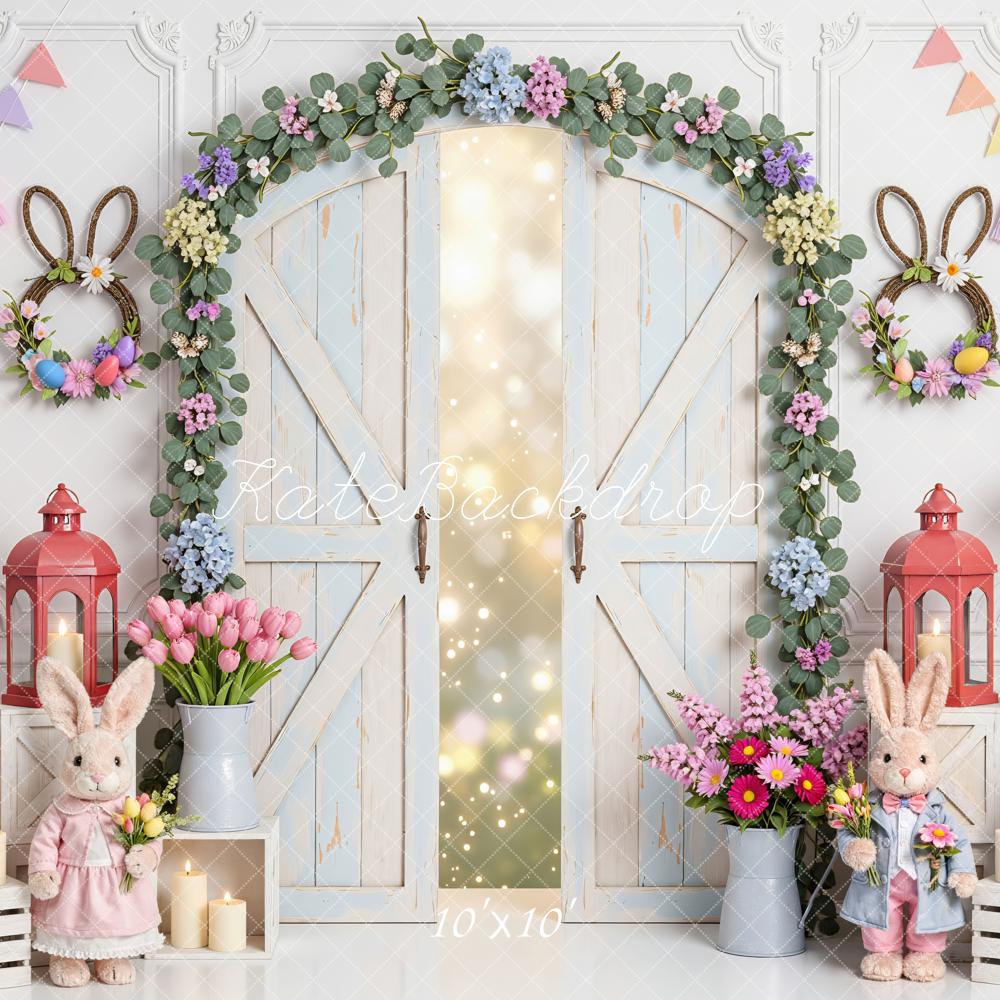 Kate Easter Bunny Pastel Barn Door Backdrop Designed by Mini MakeBelieve - Image 7