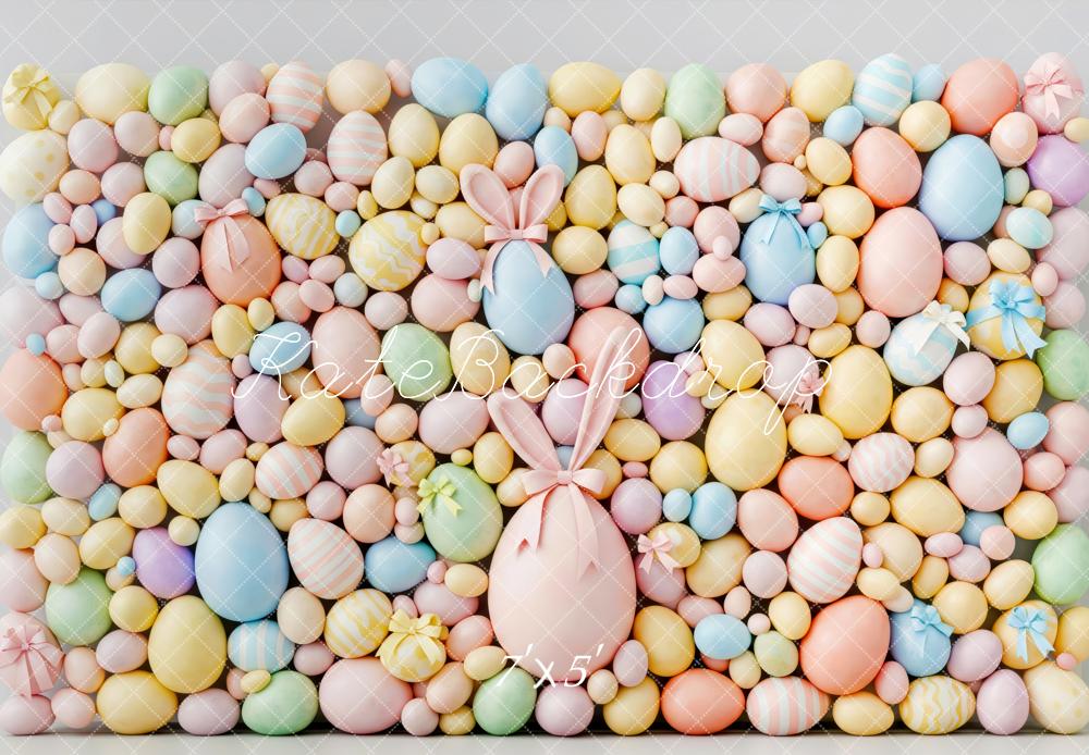 Kate Easter Bunny Pastel Eggs Backdrop Designed by Patty Robert