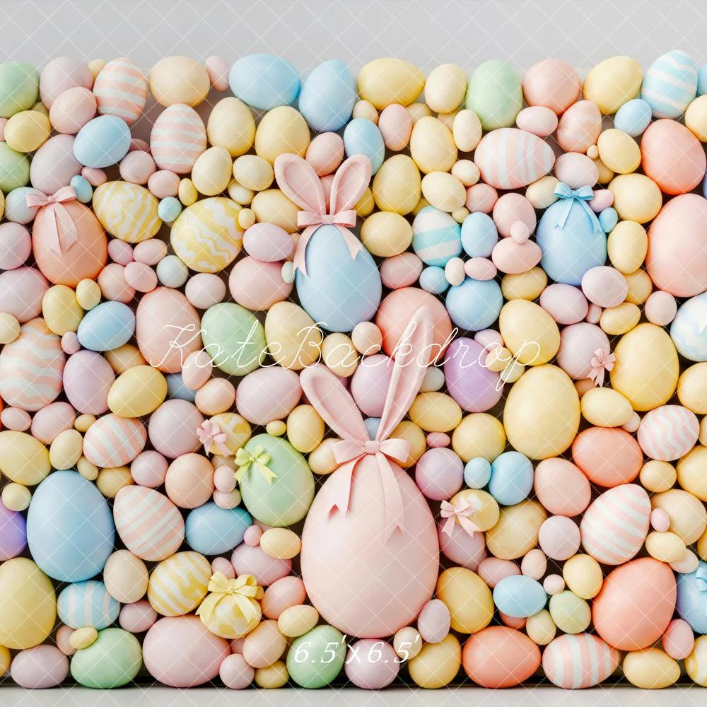 Kate Easter Bunny Pastel Eggs Backdrop Designed by Patty Robert - Image 2