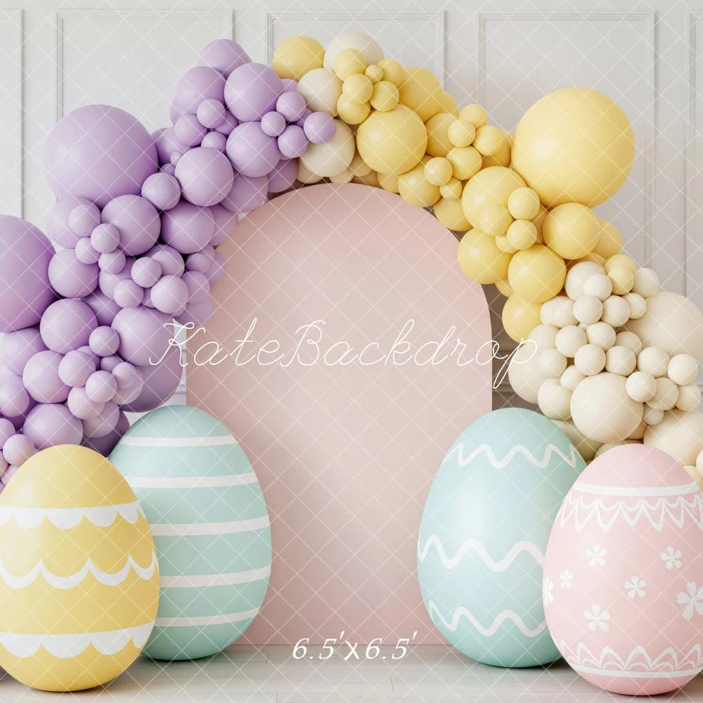 Kate Easter Bunny Pastel Eggs Balloon Arch Backdrop Designed by Patty Robert - Image 2