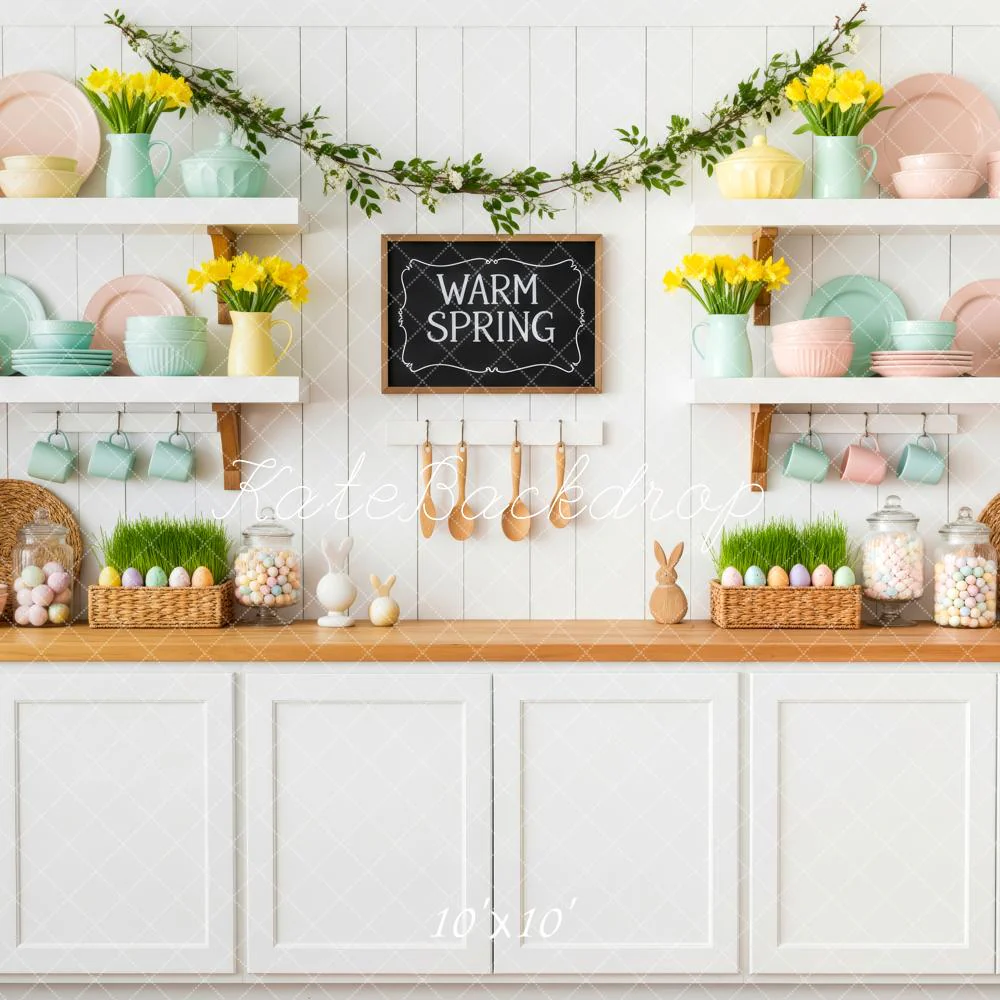 Kate Easter Bunny Pastel Kitchen Spring Backdrop Designed by Patty Robert - Image 7