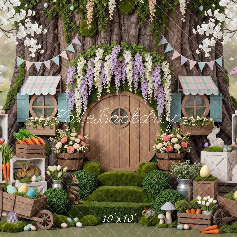 Kate Easter Bunny Treehouse Carrots Backdrop Designed by Mini MakeBelieve - Image 7