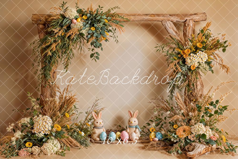 Kate Easter Bunny Wooden Frame Fleece Backdrop Designed by Emetselch - Image 2