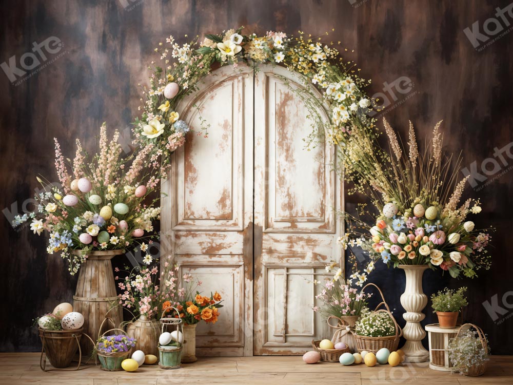 Kate Easter Egg Flower White Wooden Door Backdrop Designed by Chain Photography - Image 3