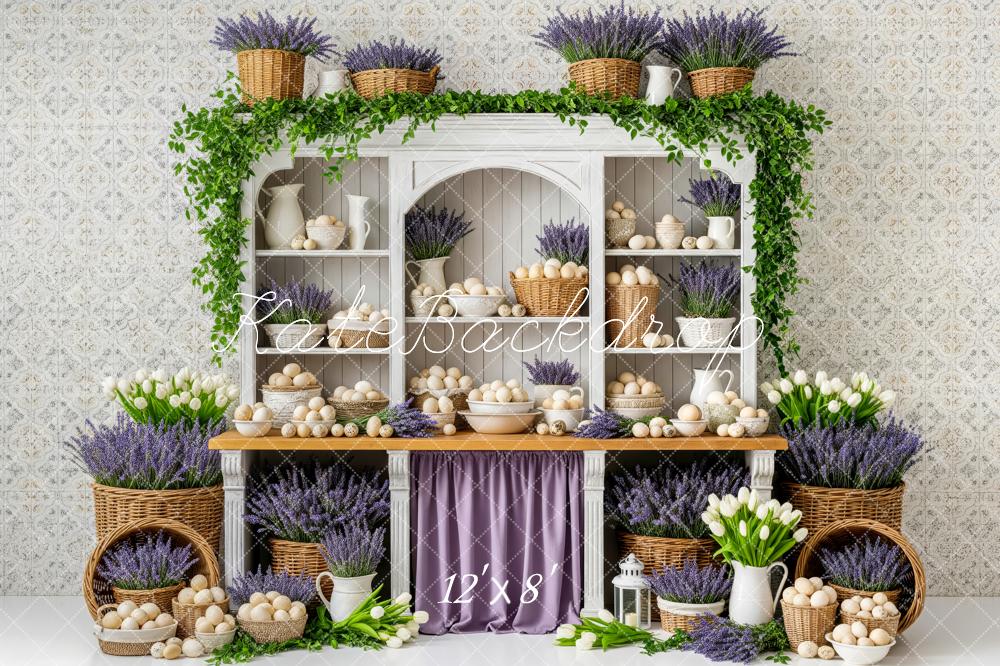 Kate Easter Eggs Lavender Tulips Cabinet Backdrop Designed by Patty Robert - Image 8