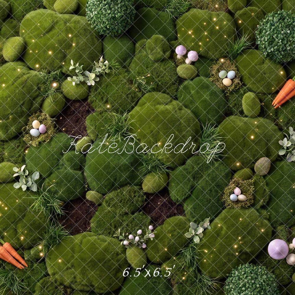 Kate Easter Eggs Moss Carrots Green Floor Backdrop Designed by Mini MakeBelieve - Image 2