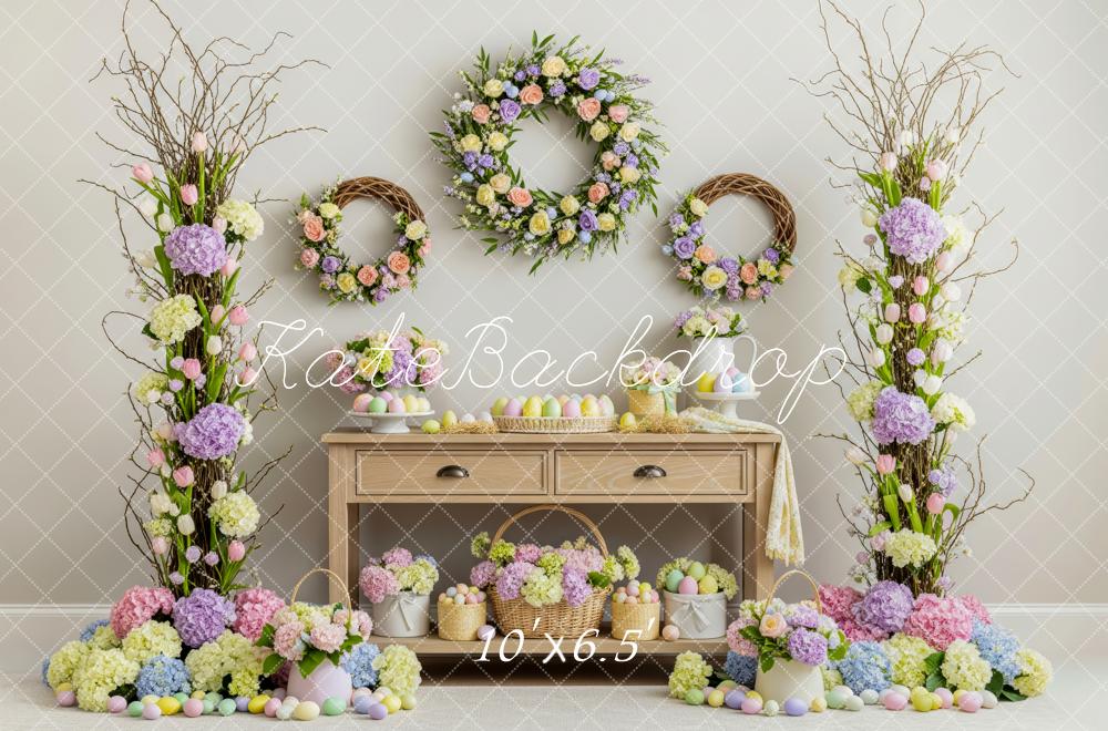 Kate Easter Floral Wreath Backdrop Designed by Patty Robert - Image 4