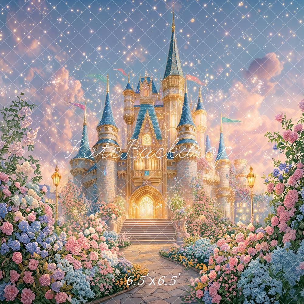 Kate Fairy Fantasy Castle Garden Pastel Backdrop Designed by GQ - Image 2