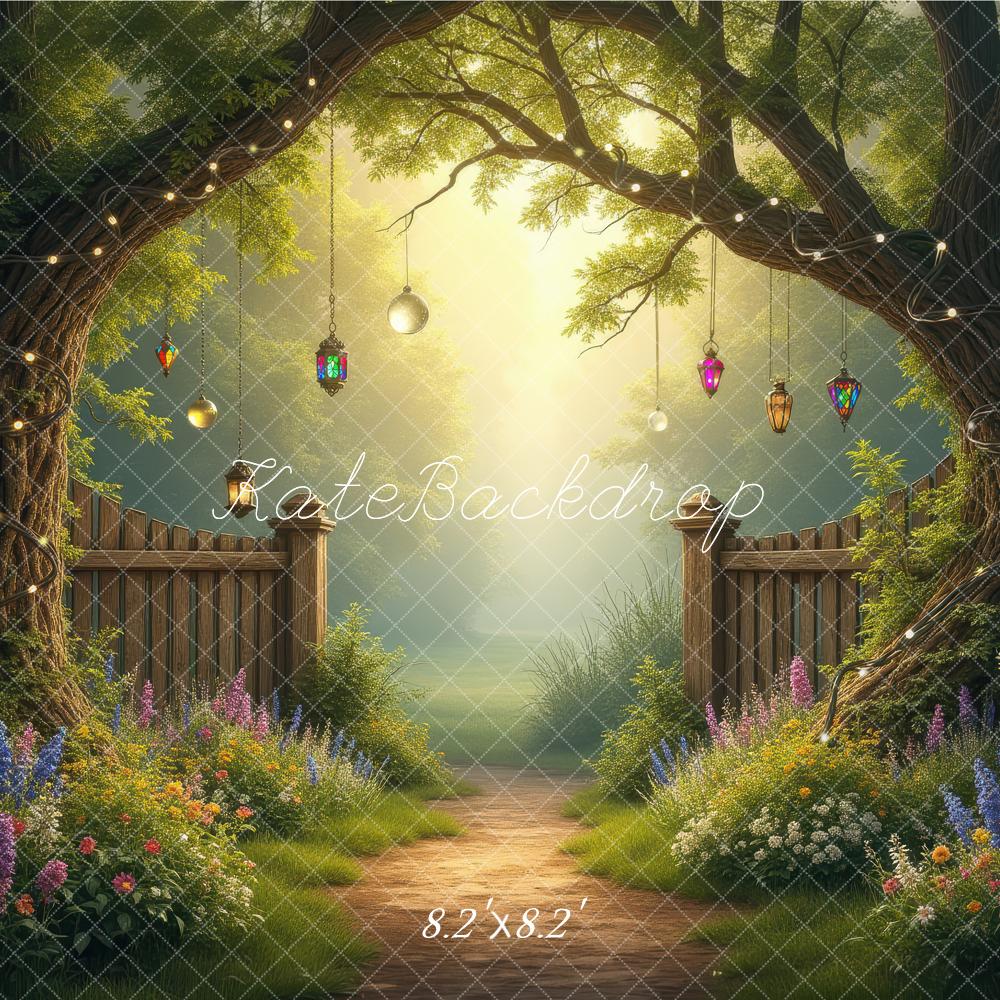 Kate Fairy Fantasy Garden Gate Backdrop Designed by Laura Bybee - Image 5