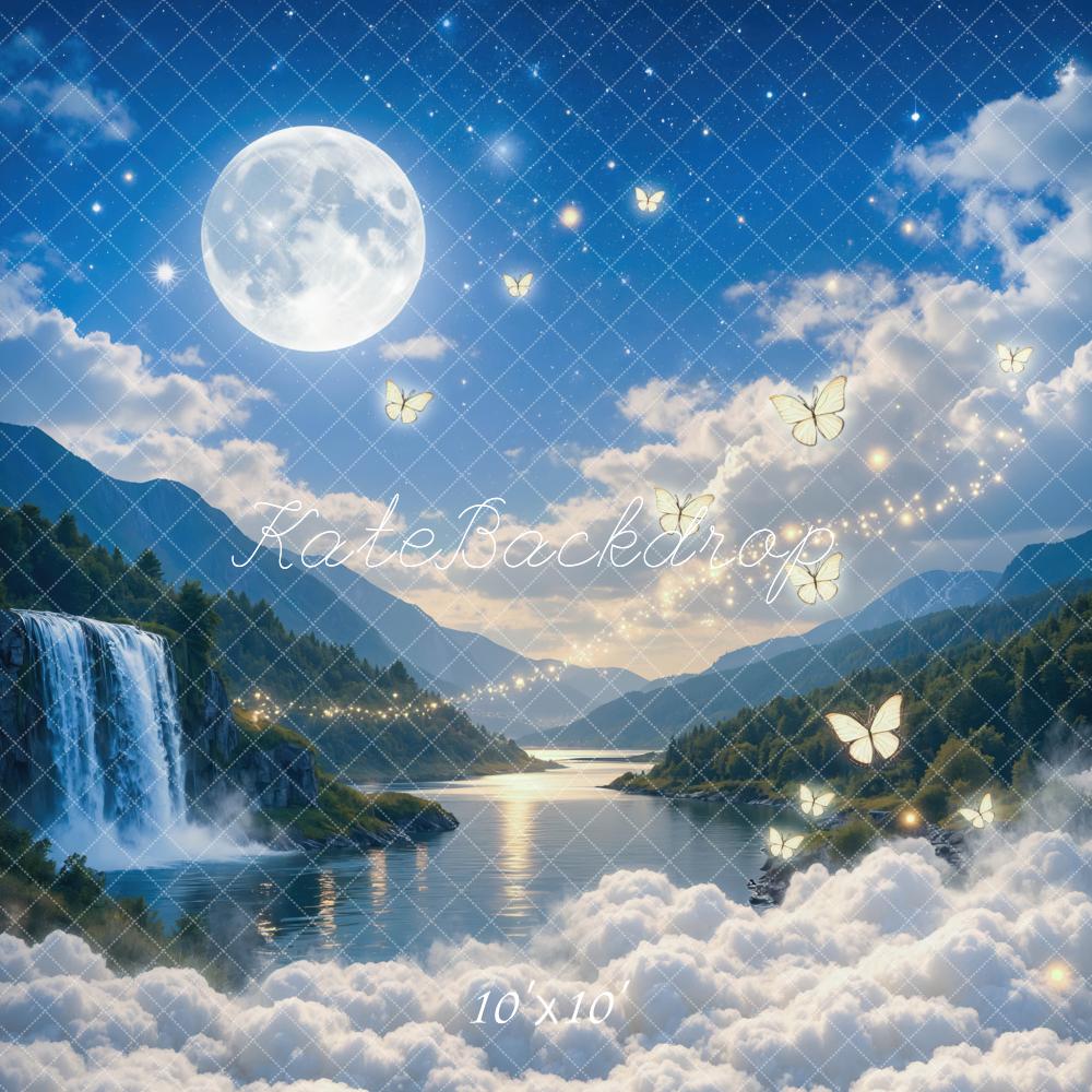 Kate Fairy Fantasy Moon Waterfall Butterflies Backdrop Designed by Mini MakeBelieve - Image 7