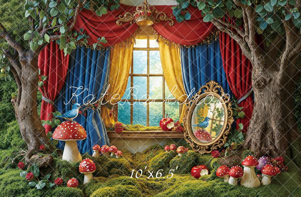 Kate Fairy Fantasy Window Crown Mushrooms Backdrop Designed by Emetselch - Image 4