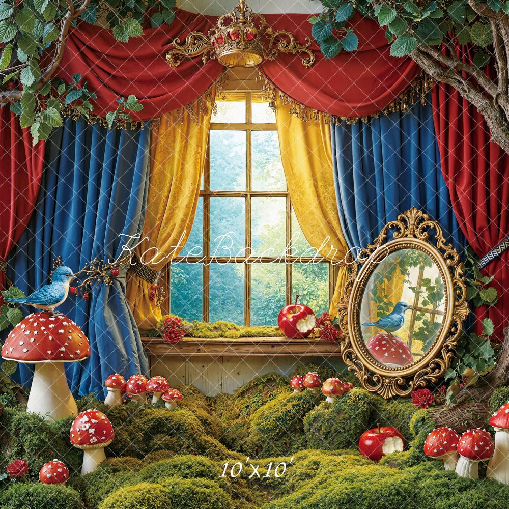 Kate Fairy Fantasy Window Crown Mushrooms Backdrop Designed by Emetselch - Image 7