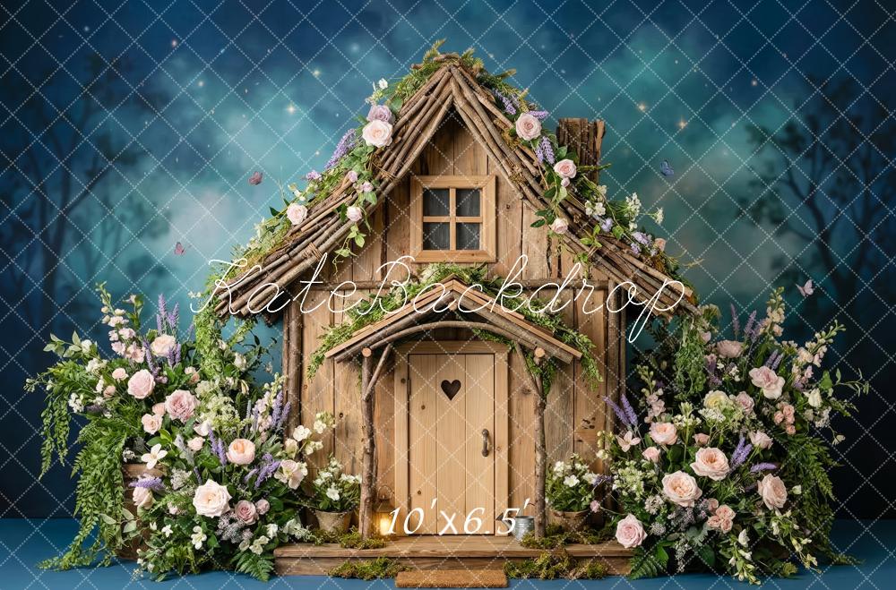 Kate Fairy Fantasy Wooden House Fleece Backdrop Designed by Patty Robert - Image 2