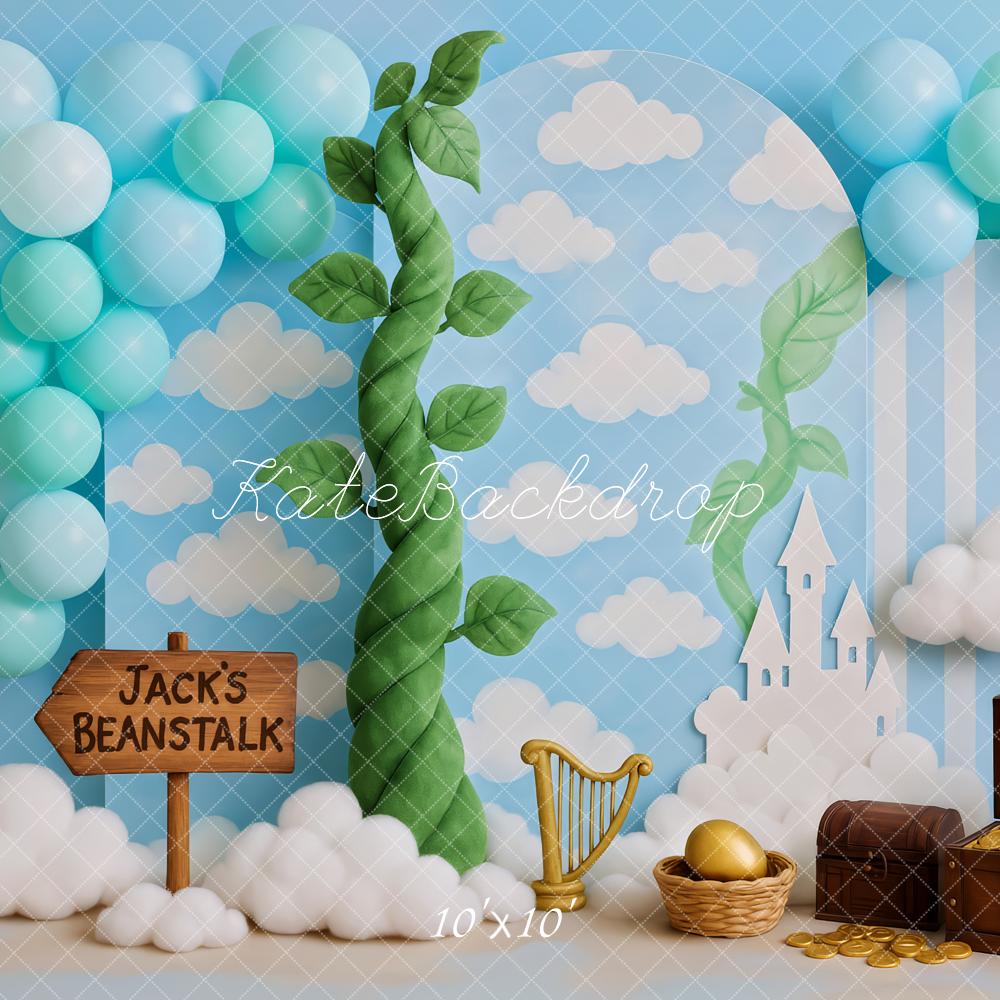 Kate Fantasy Beanstalk Treasure Clouds Backdrop Designed by Patty Robert - Image 7