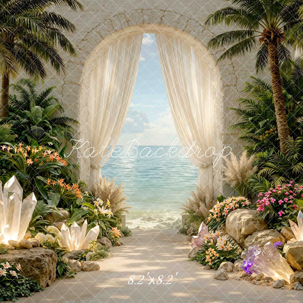 Kate Fantasy Crystals Palm Trees Ocean Backdrop Designed by Mini MakeBelieve - Image 5