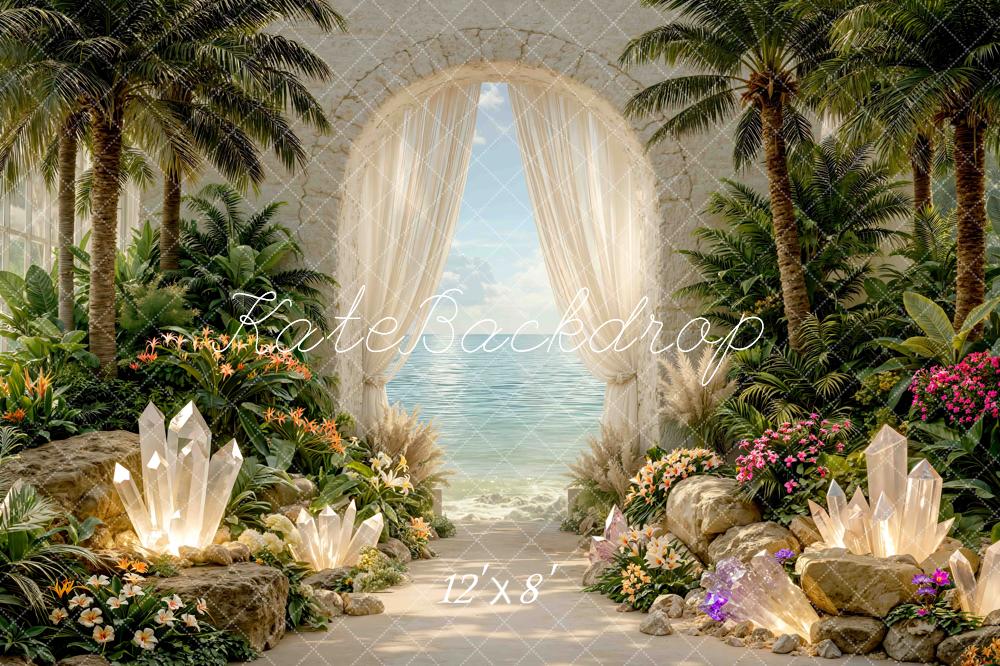 Kate Fantasy Crystals Palm Trees Ocean Backdrop Designed by Mini MakeBelieve - Image 8